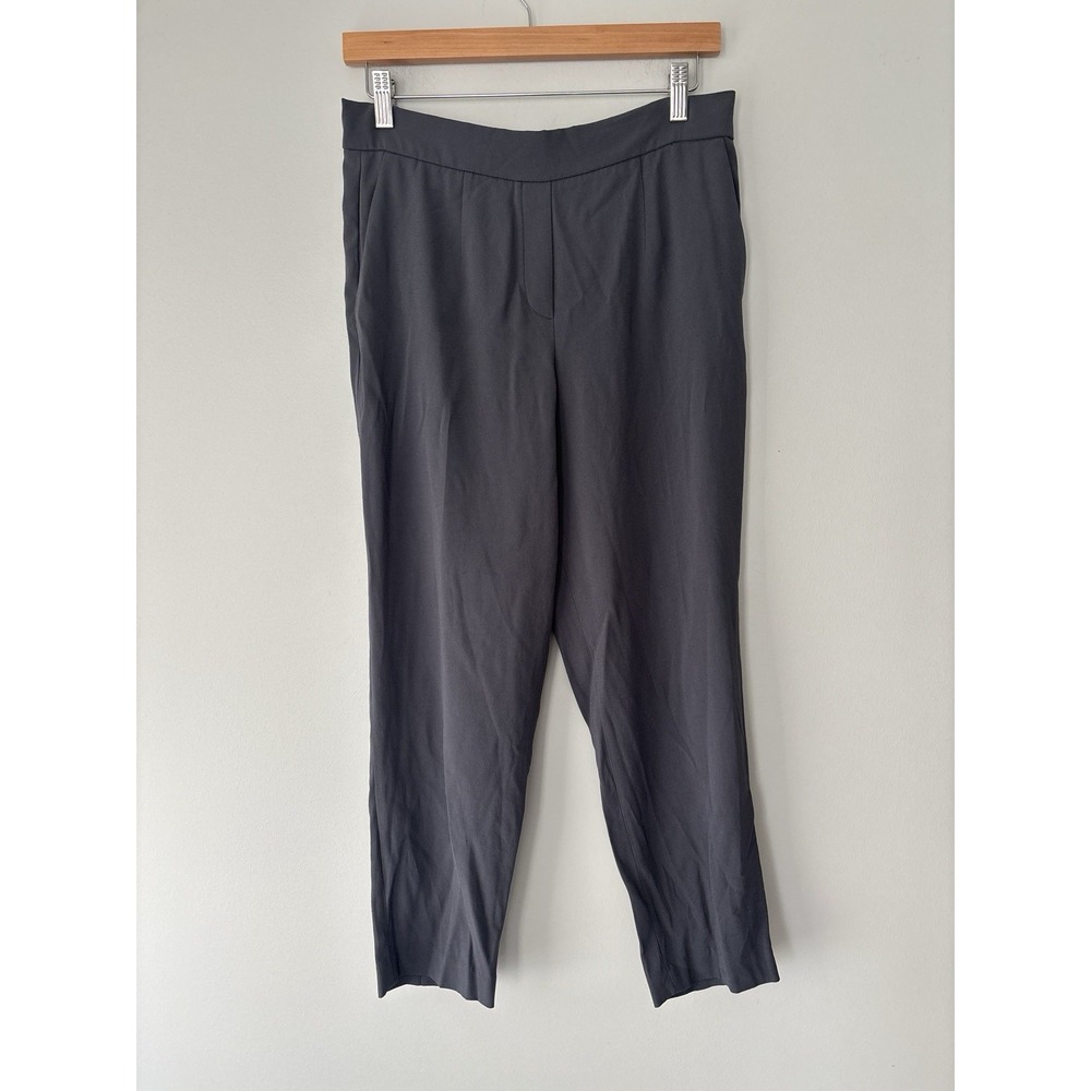 BABATON Aritizia Charcoal Grey Trouser Slack Pants‎ Size 8 Pockets Elastic Waist